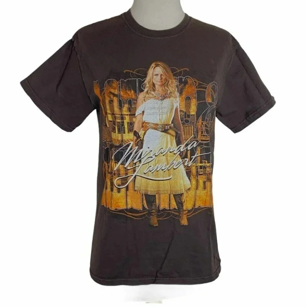 Miranda Lambert‎ T-Shirt Small Brown Locked & Reloaded 2013 Concert Tour Graphic